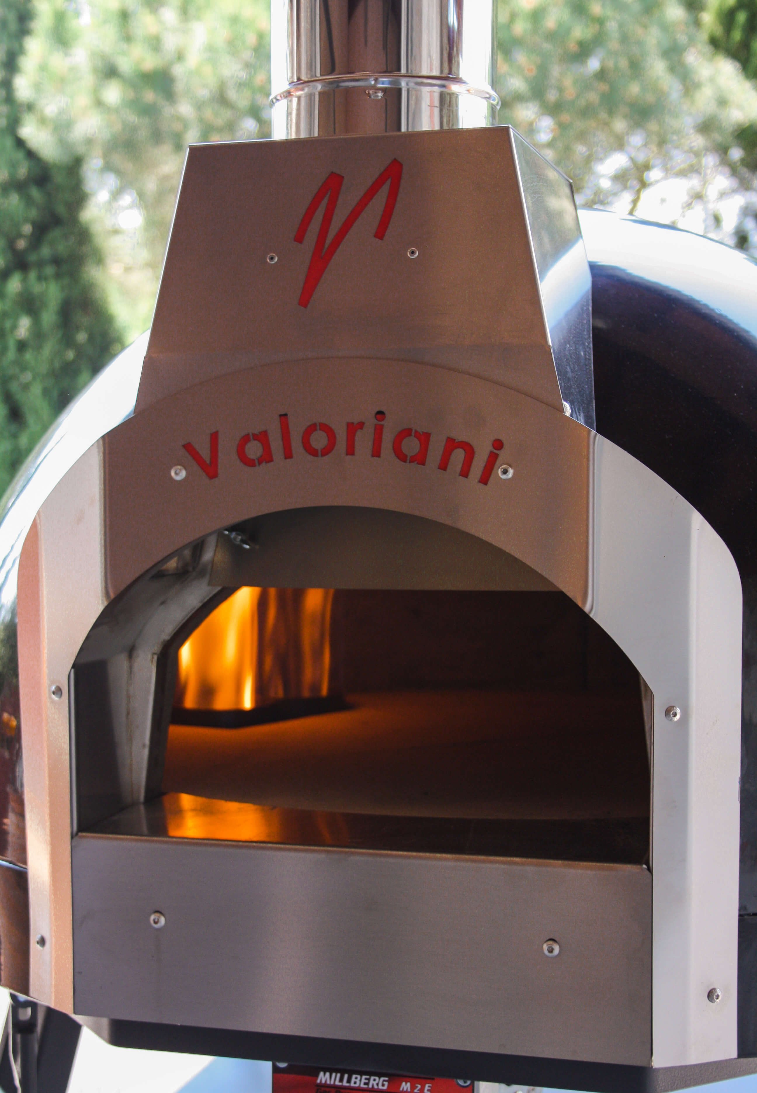 Holzbackofen Valoriani Baby: Pizzaofen mit 75cm Durchmesser, tabletop, schwarz