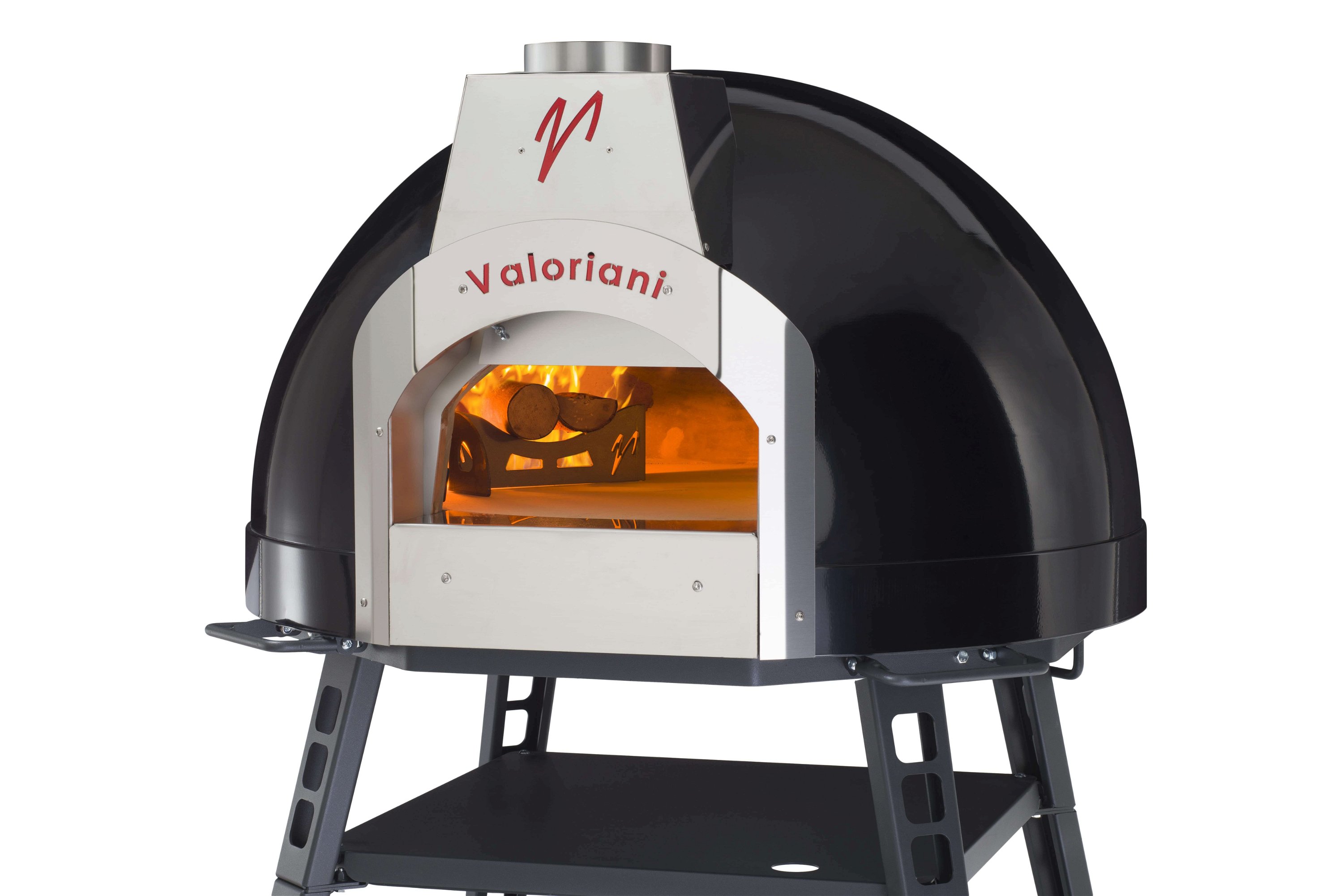 Valoriani Baby: pizza oven with wood firing, 75cm diameter, incl. 1.base, black