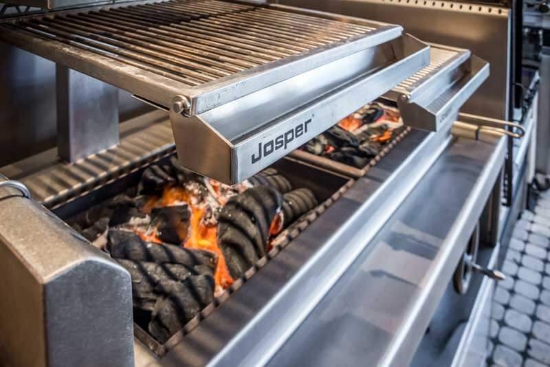 Basque grill from Josper with table, double grill 2x76cm wide