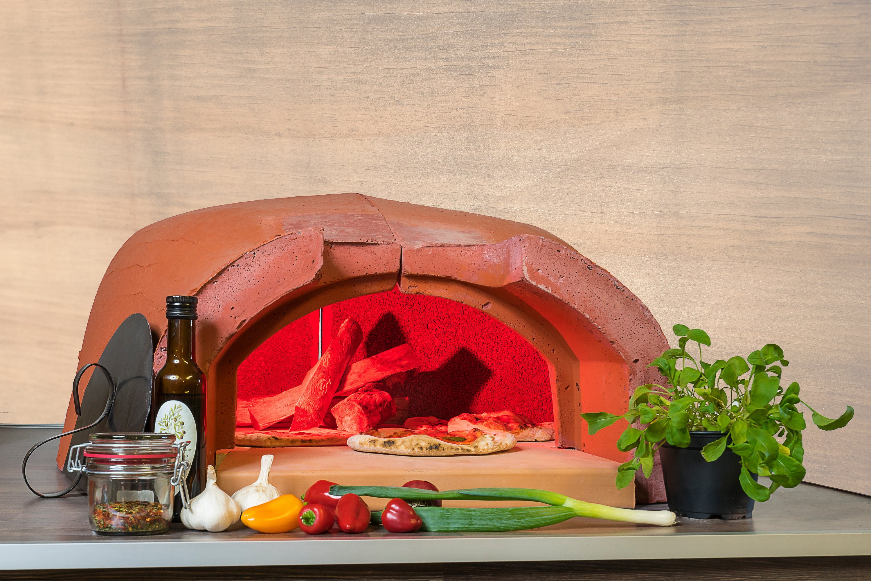 Pizzaofen- und Holzbackofen-Bausatz Valoriani FVR Steinbackofen, 80x80cm Backfläche für Garten und Outdoorküchen 