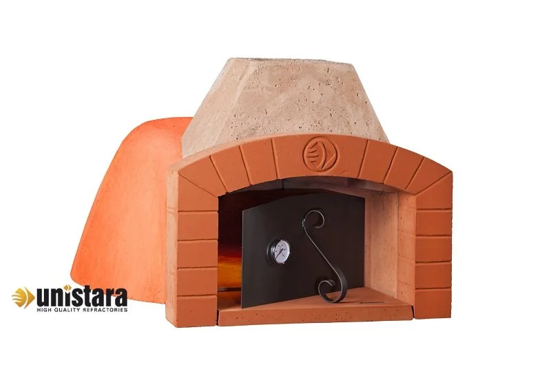 Unistara Linea Casa Pizzaofen Bausatz 80cm, Komplettset, DIY Holzbackofen, für die Outdoorküche