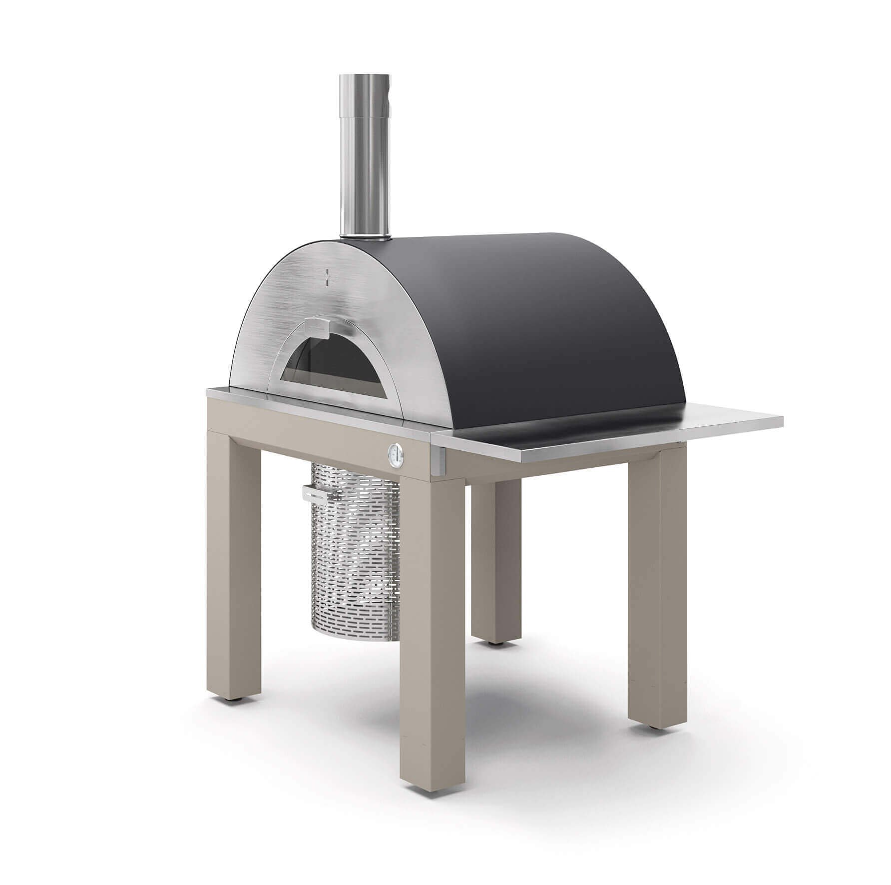 Pizza ovens Fontana Bellagio & Riviera, dome oven with gas firing gas, stainless steel