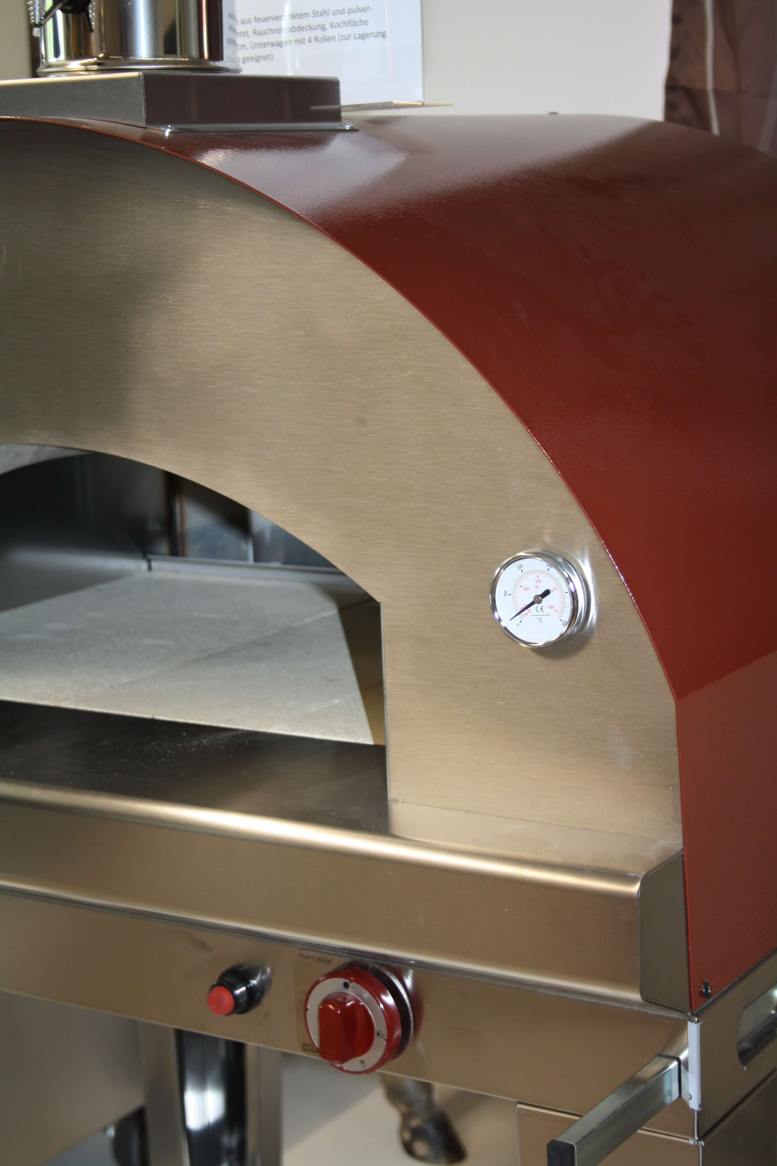 Dome oven Fontana Marinara, stainless steel pizza oven with wood firing, inox