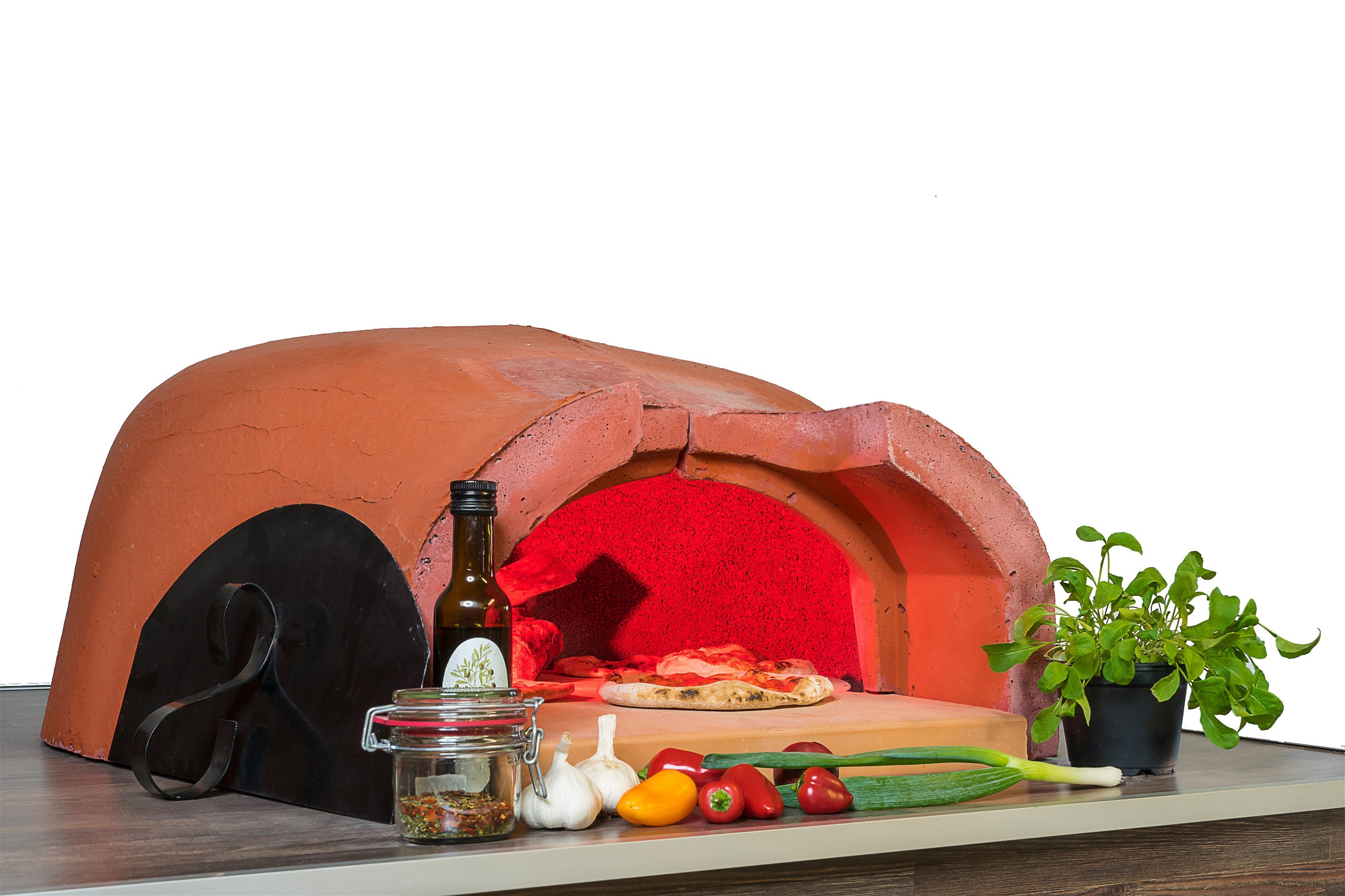 Pizza wood oven kit Valoriani FVR stone oven, 110x110cm baking surface for garden and outdoor kitchens.