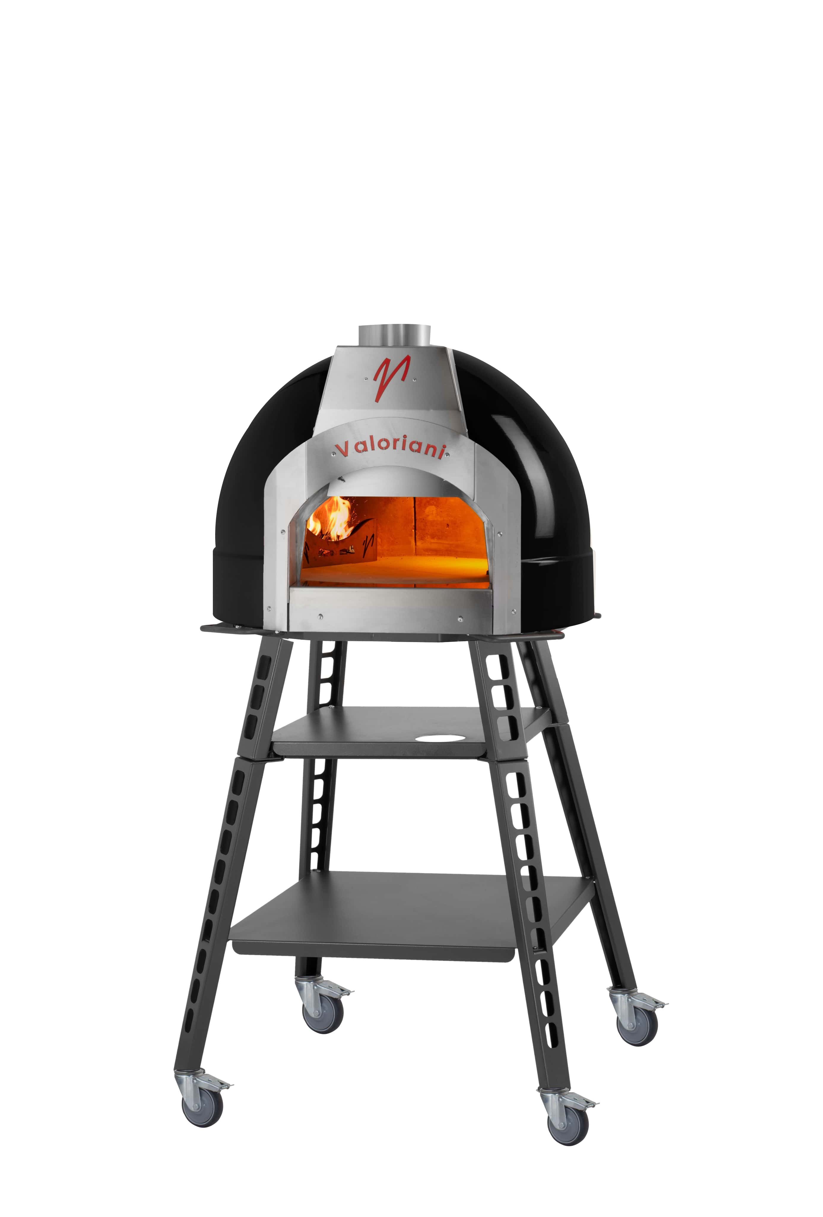 Wood oven Valoriani Baby, 60cm diameter, incl. complete base, black