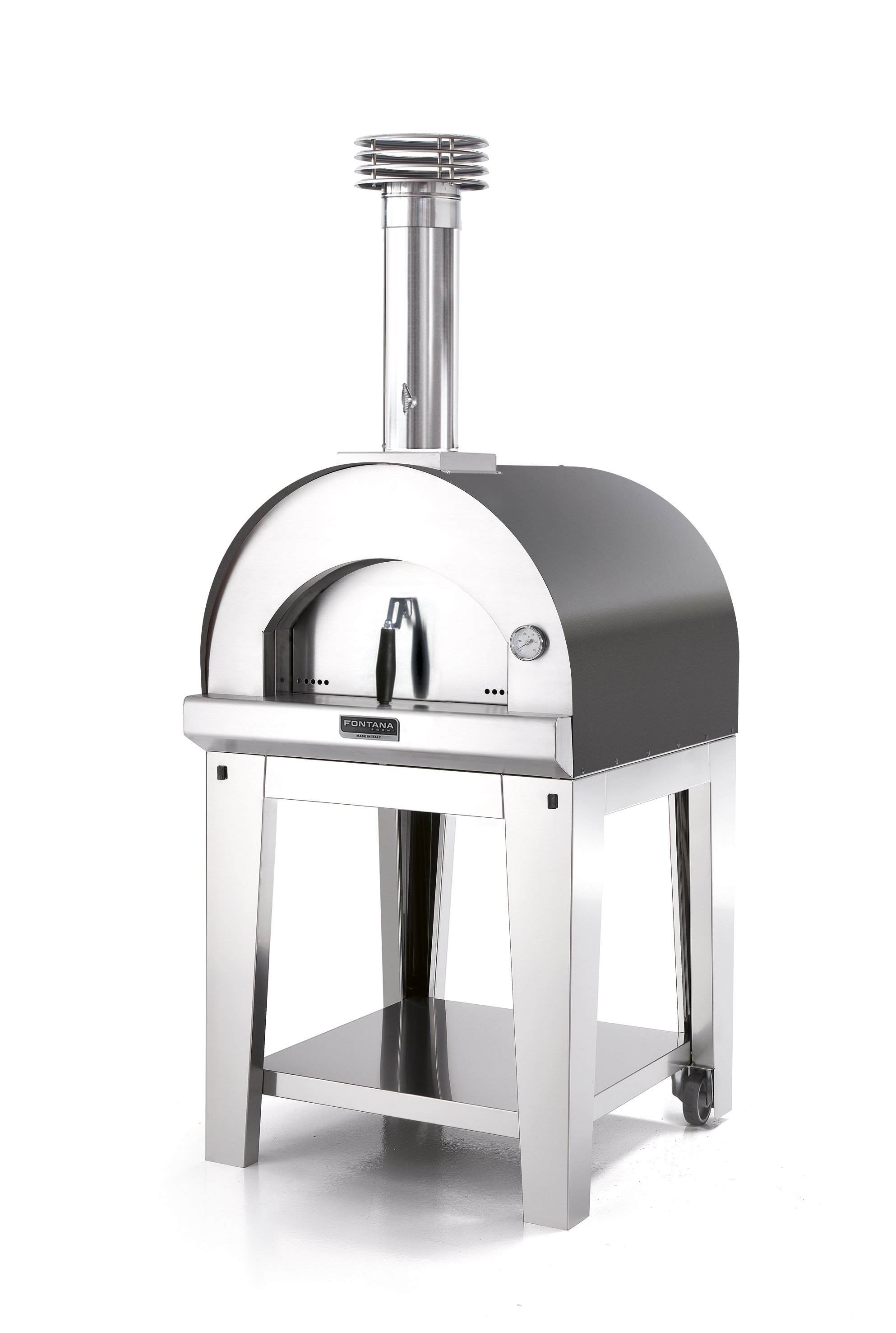 Dome oven Fontana Margherita with wood firing, pizza oven for outdoor kitchen, anthracite