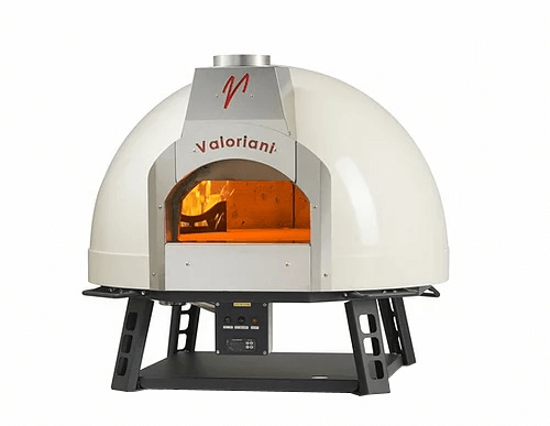 Valoriani Baby: Pizzaofen inkl. automatischem Gasbrenner und 1. Basis, 75cm Durchmesser, elfenbeinweiß