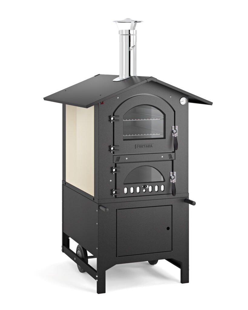 Bakehouse, pizza oven, bread oven Fontana Foco with indirect wood firing for garden and outdoor kitchen