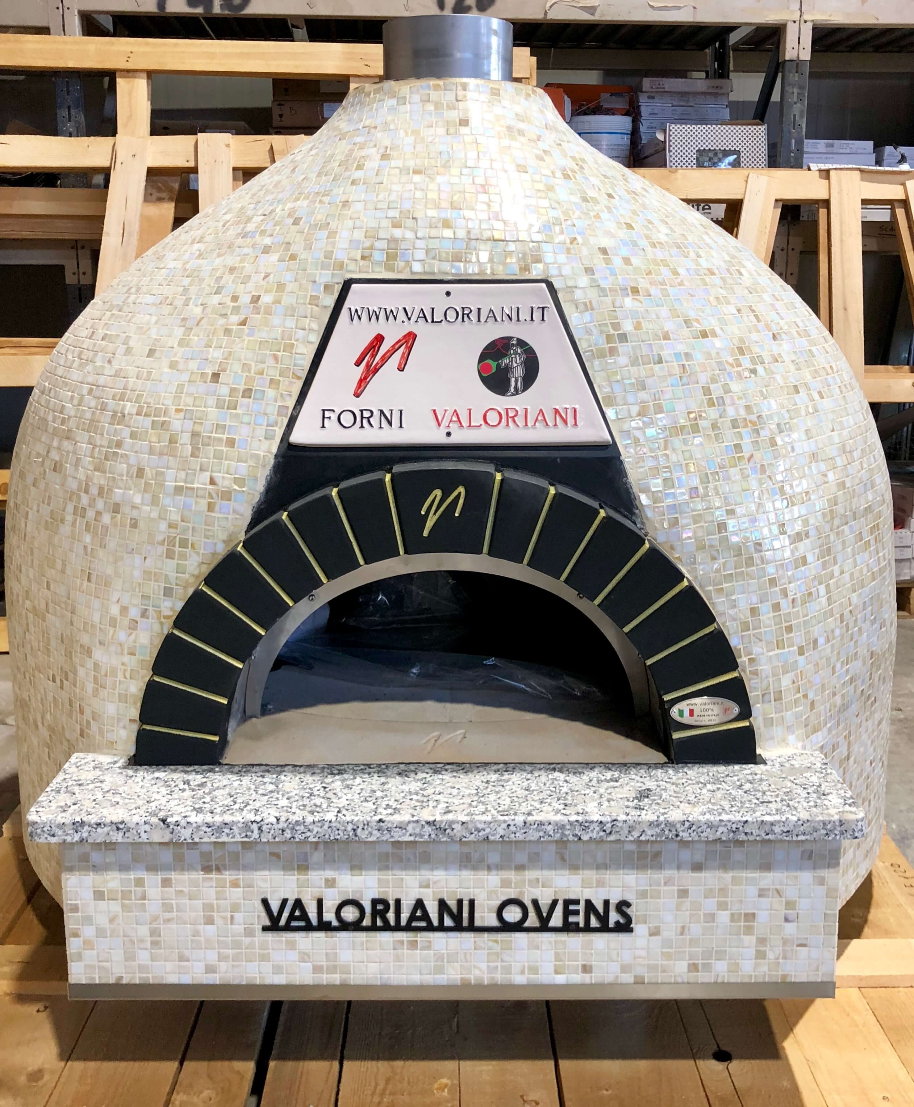 Holzbackofen Valoriani Rotativo: rotierender Pizzaofen, quadratisch, 110cm Durchmesser, für Gastro