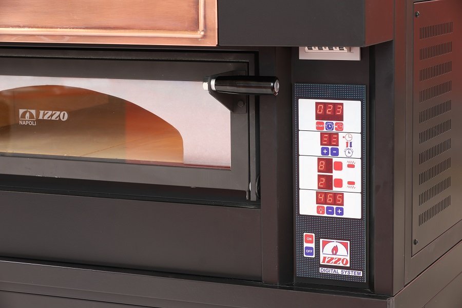 Elektrischer Profi-Pizzaofen für Gastro, Izzo Pizzaiolo mit 3 Backkammern 50x80cm