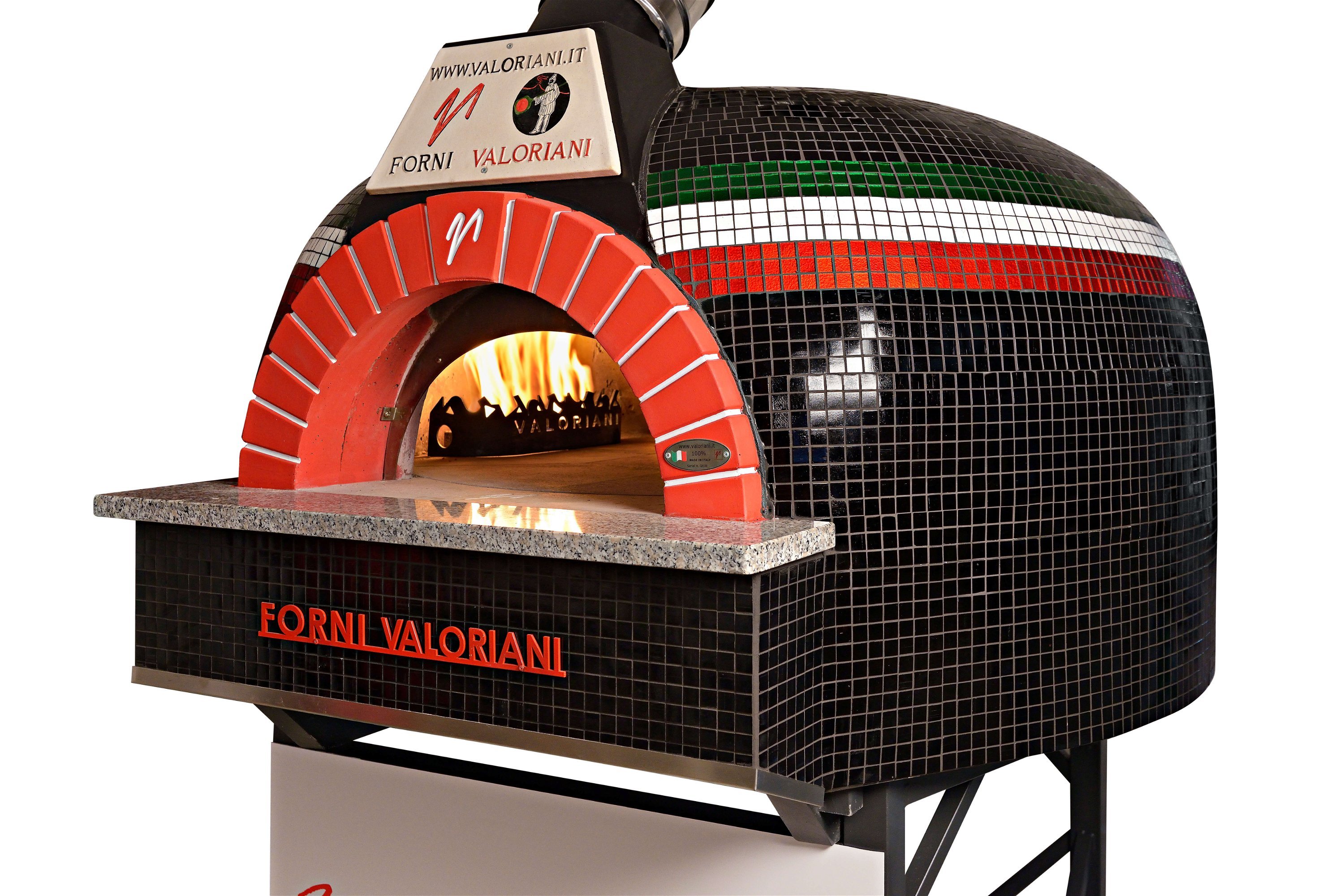 Profi-Pizzaofen, AVPN-zertifiziert für neapoletanische Pizza: Valoriani Vesuvio Igloo, 160cm, Holz