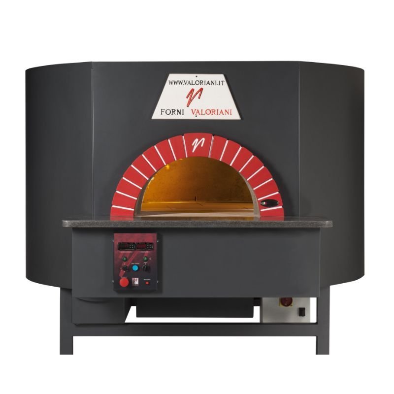 Holzbackofen Valoriani Rotativo: rotierender Pizzaofen, quadratisch, 90cm Druchmesser, für Gastro
