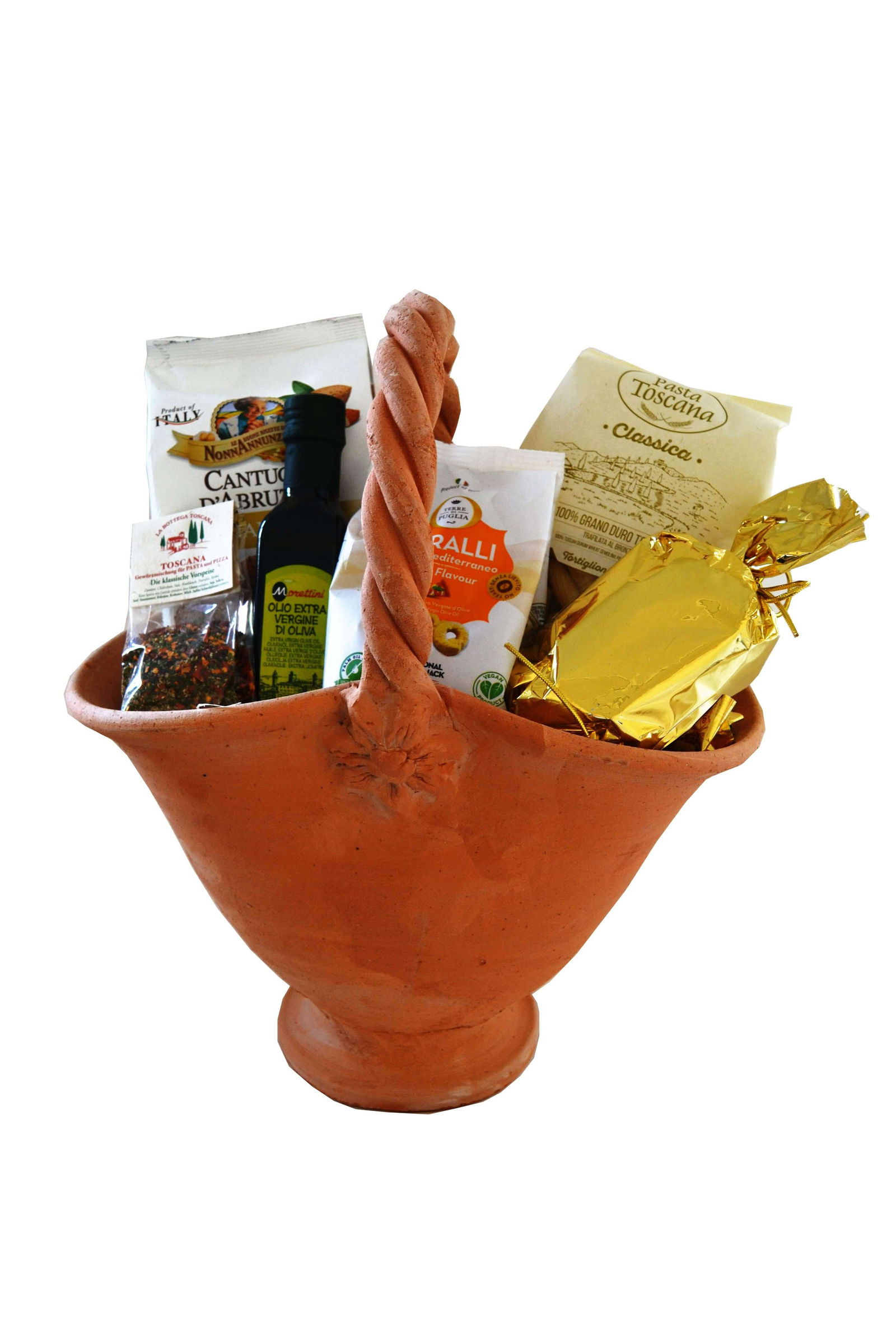 Terracotta handle basket 30cm