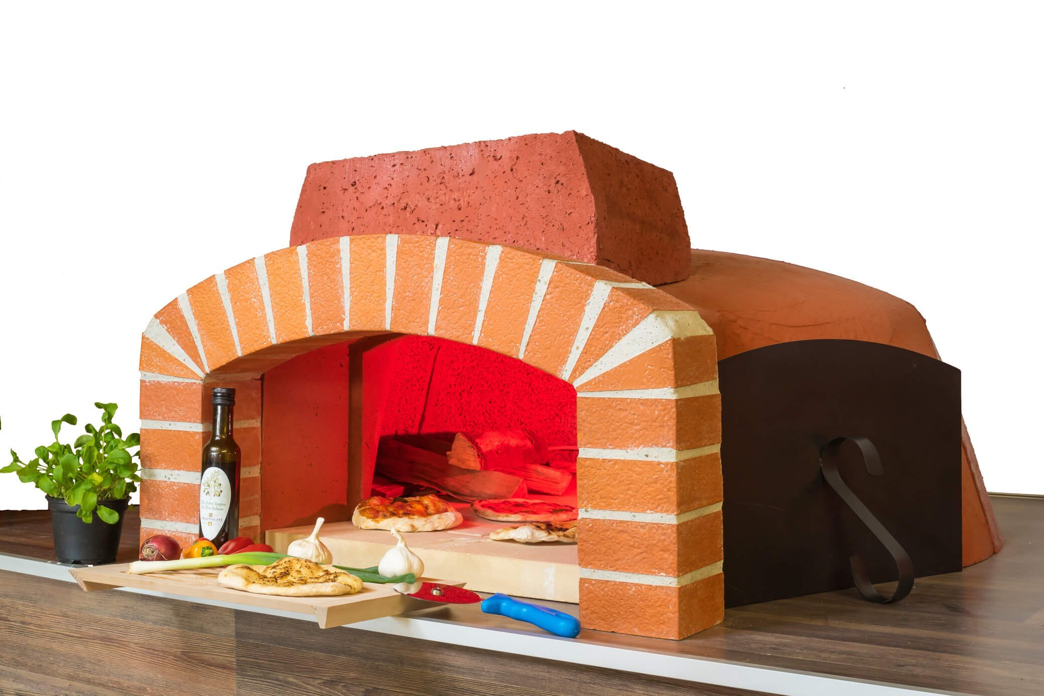 Pizza oven Valoriani FVR kit with smoke connection, brick arch and insulation set.